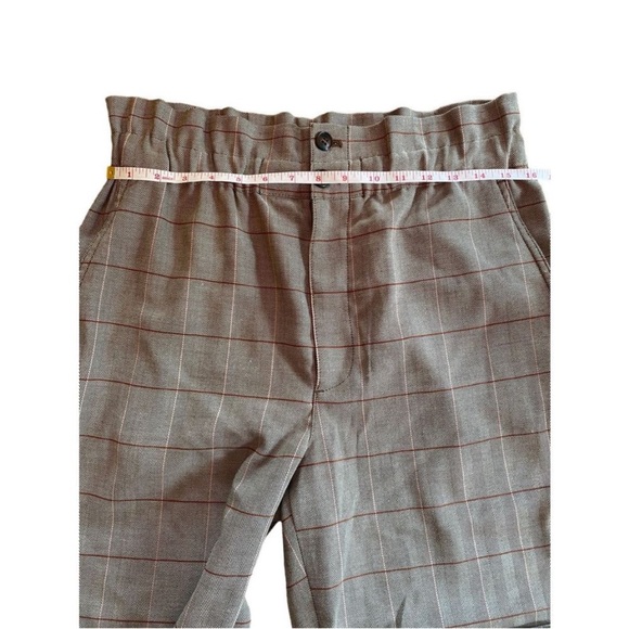 MADEWELL Paperbag Tapered Pants in Glen Plaid Size 10 - Picture 7 of 10